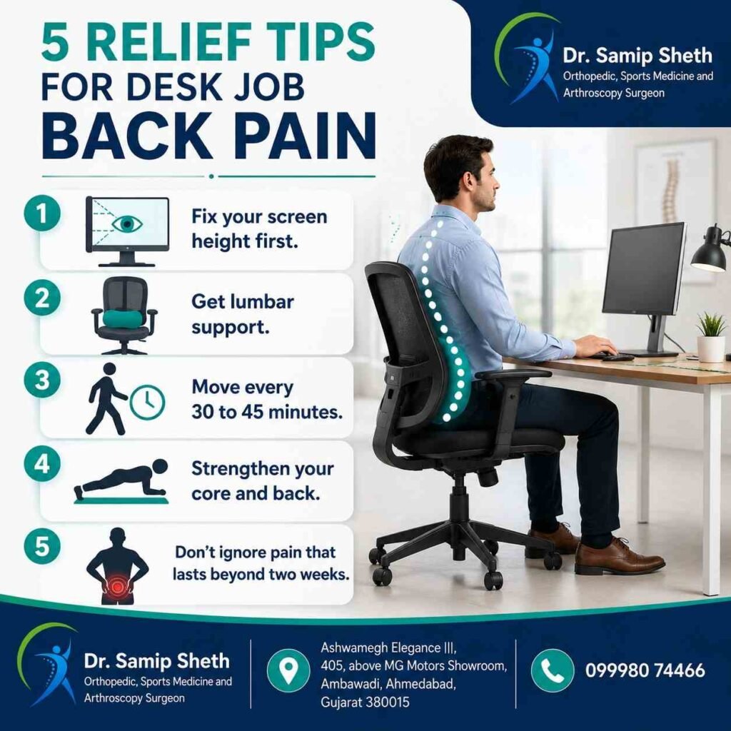 5 Relief Tips for Desk Job Back Pain