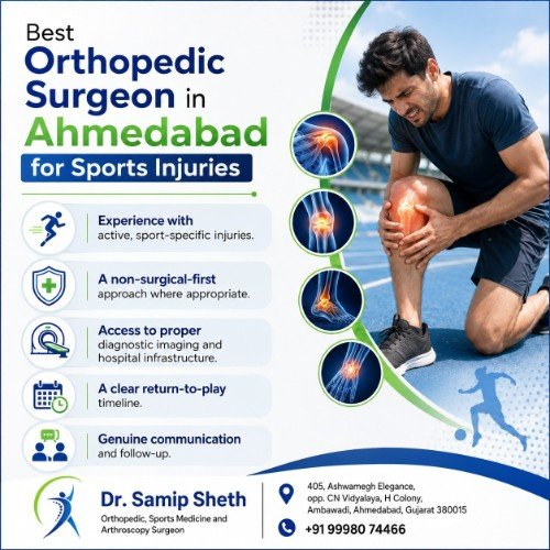 Best Orthopedic Surgeon in Ahmedabad for Sports Injuries